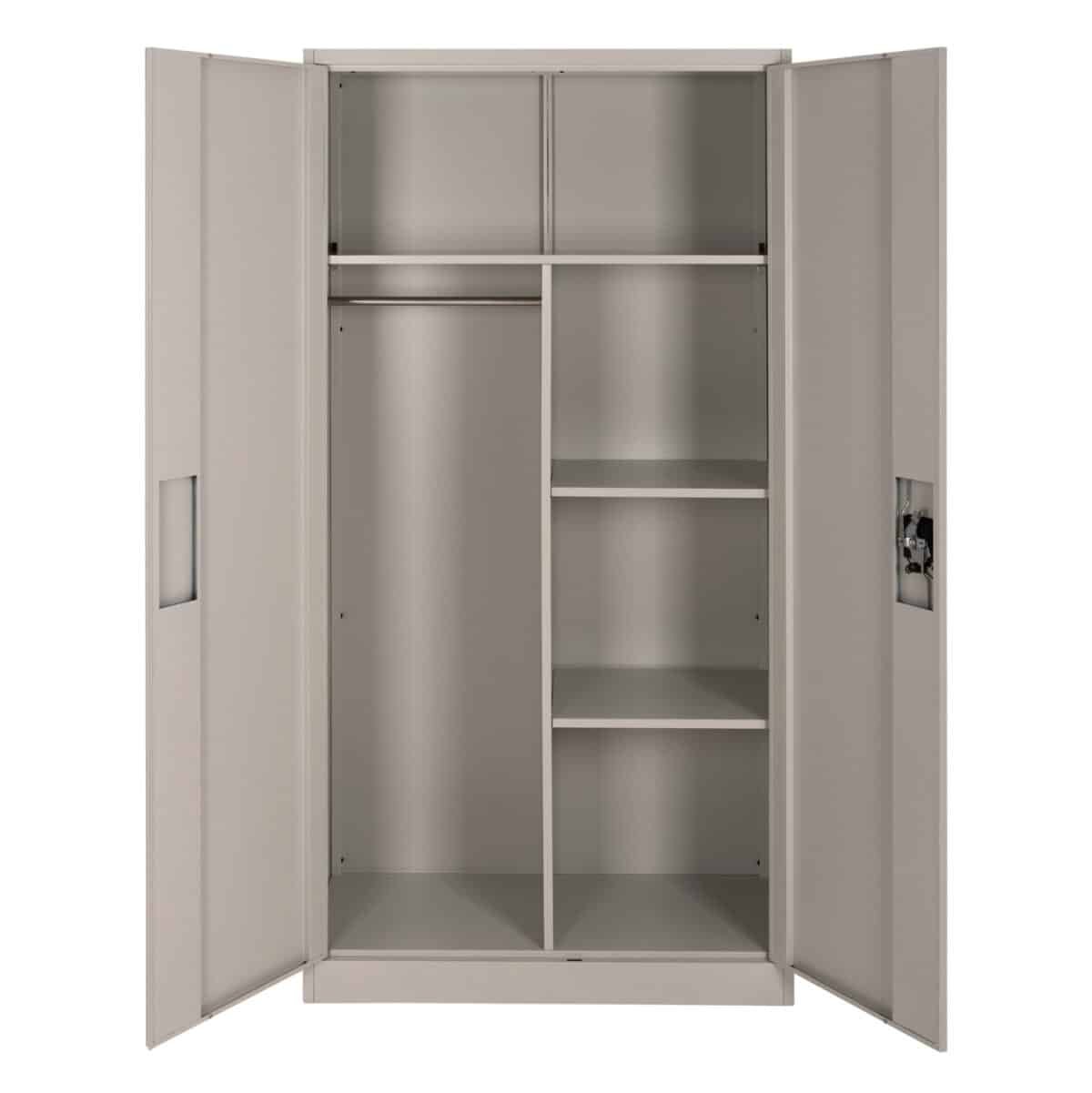 ΝΤΟΥΛΑΠΑ ΜΕΤΑΛΛΙΚΗ CLOD HM5961.11 2ΦΥΛΛΗ ΜΕ ΧΩΡΙΣΜΑ ΑΝΟΙΧΤΟ ΓΚΡΙ 90Χ40Χ180Yεκ. - Image 5