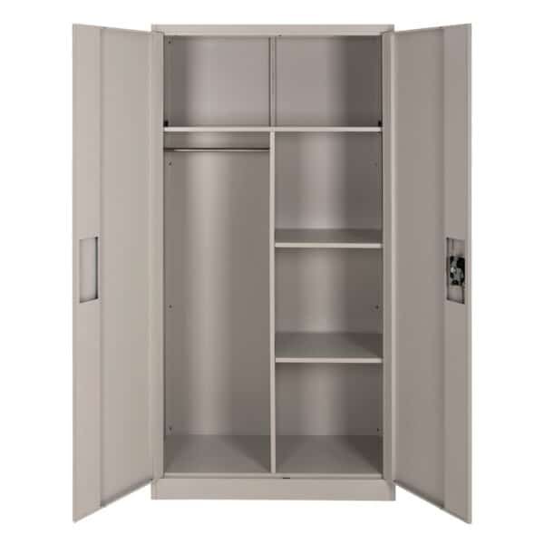 ΝΤΟΥΛΑΠΑ ΜΕΤΑΛΛΙΚΗ CLOD HM5961.11 2ΦΥΛΛΗ ΜΕ ΧΩΡΙΣΜΑ ΑΝΟΙΧΤΟ ΓΚΡΙ 90Χ40Χ180Yεκ. - Image 5