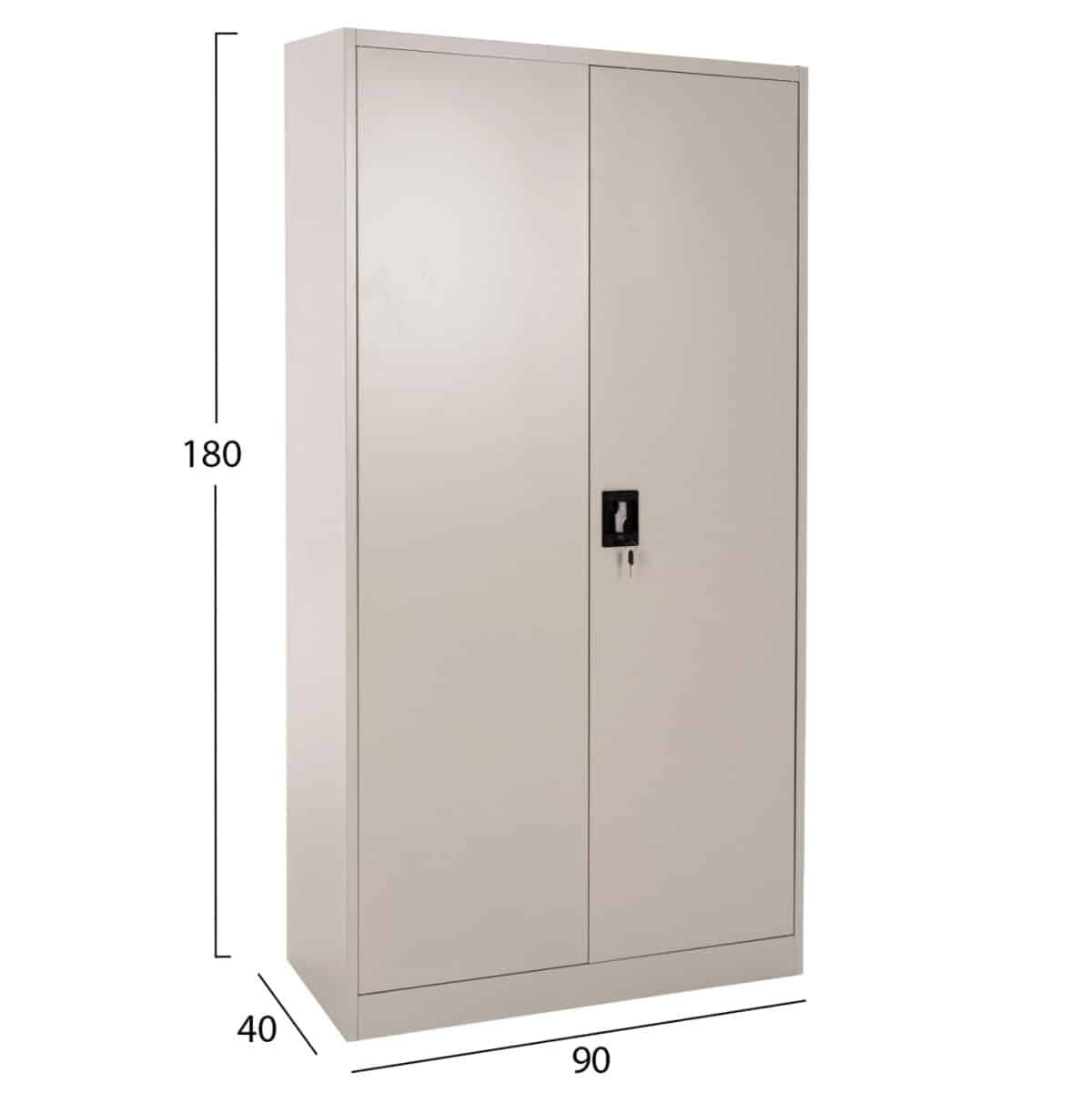 ΝΤΟΥΛΑΠΑ ΜΕΤΑΛΛΙΚΗ DURON HM5959.11 ΔΙΦΥΛΛΗ ΜΕ 5 ΑΠΟΘΗΚΕΥΤΙΚΟΥΣ ΧΩΡΟΥΣ ΓΚΡΙ 90Χ40Χ180Υεκ. - Image 2