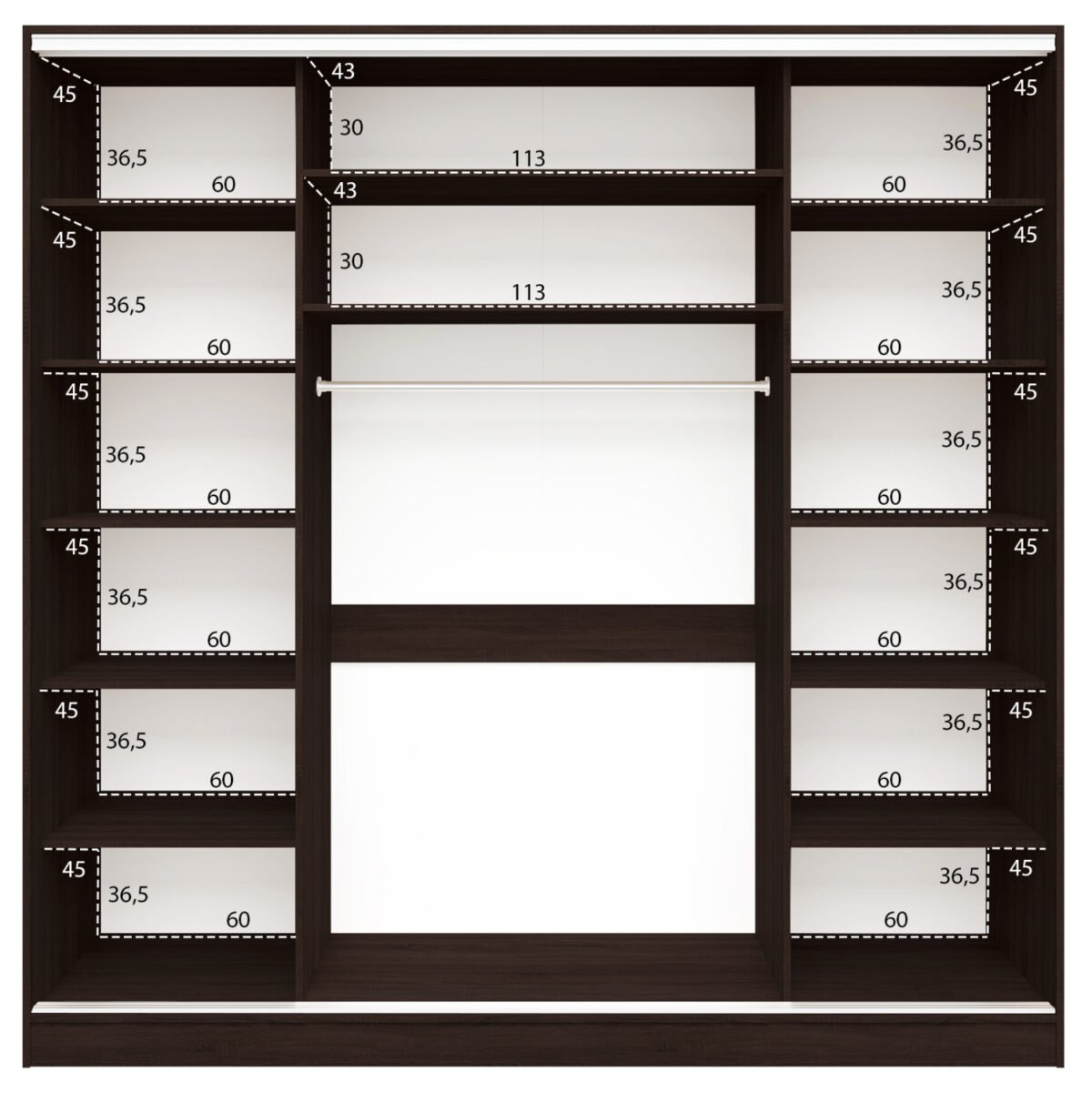 ΝΤΟΥΛΑΠΑ ΣΥΡΟΜΕΝΗ ADLER ΜΕΛΑΜΙΝΗΣ ΒΕΓΓΕ ΜΕ ΚΑΘΡΕΦΤΗ 3ΦΥΛΛΗ 240x60X240Yεκ.HM2462.02 - Image 4