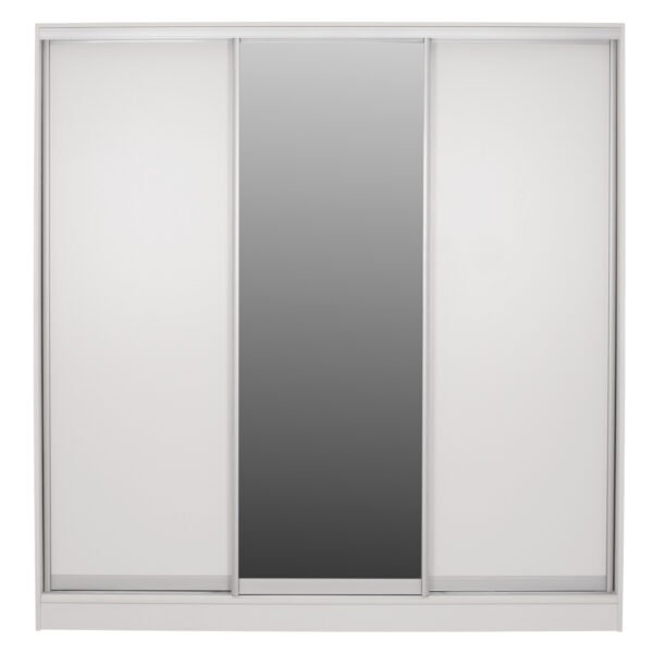 ΝΤΟΥΛΑΠΑ ΣΥΡΟΜΕΝΗ ADLER ΜΕΛΑΜΙΝΗΣ ΛΕΥΚΗ ΜΕ ΚΑΘΡΕΠΤΗ HM2435.03 200X60X210Υεκ - Image 3