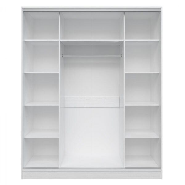 ΝΤΟΥΛΑΠΑ ΣΥΡΟΜΕΝΗ ADLER ΜΕΛΑΜΙΝΗΣ ΛΕΥΚΗ ΜΕ ΚΑΘΡΕΦΤΗ 3ΦΥΛΛΗ HM2461.03 183x60x220 εκ. - Image 3