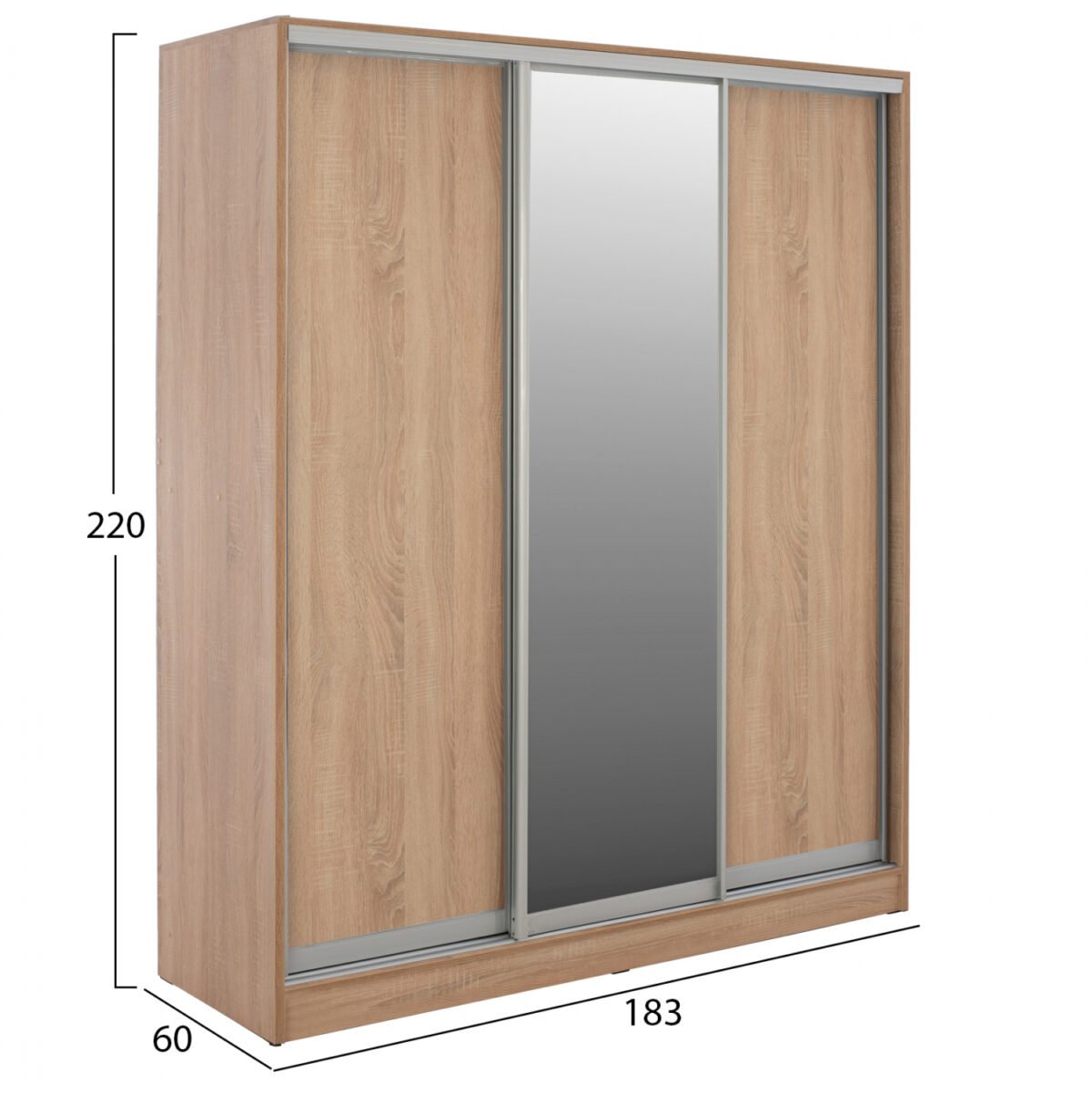 ΝΤΟΥΛΑΠΑ ΣΥΡΟΜΕΝΗ ADLER  ΜΕΛΑΜΙΝΗΣ SONAMA ΜΕ ΚΑΘΡΕΦΤΗ 3ΦΥΛΛΗ HM2461.01  183x60x220 εκ. - Image 2