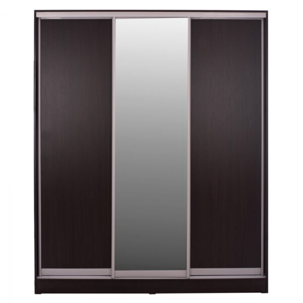 ΝΤΟΥΛΑΠΑ ΣΥΡΟΜΕΝΗ ADLER ΜΕΛΑΜΙΝΗΣ WENGE ΜΕ ΚΑΘΡΕΦΤΗ 3ΦΥΛΛΗ HM2461.02 183x60x220 εκ. - Image 3