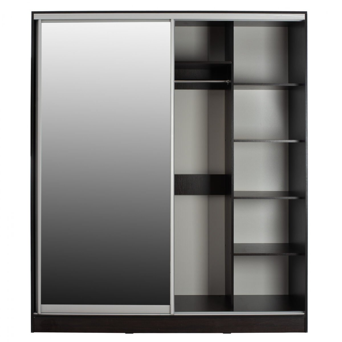 ΝΤΟΥΛΑΠΑ ΣΥΡΟΜΕΝΗ ADLER ΜΕΛΑΜΙΝΗΣ WENGE ΜΕ ΚΑΘΡΕΠΤΗ HM2437.02  180X60X210Υεκ. - Image 5