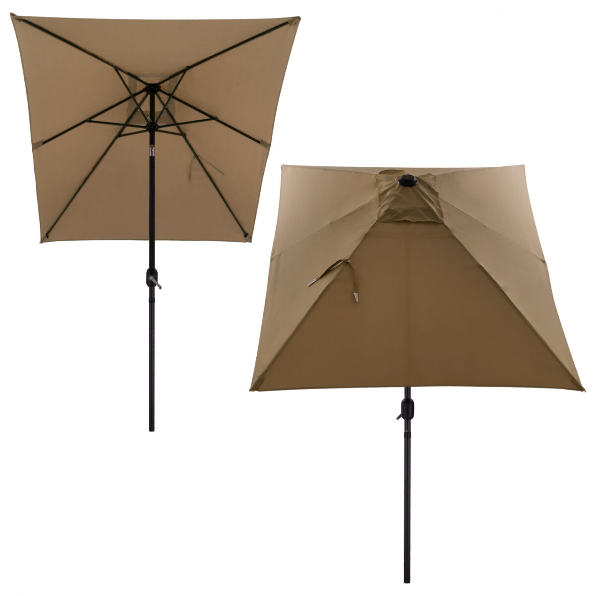 ΟΜΠΡΕΛΑ ΑΛΟΥΜΙΝΙΟΥ CAMBELL HM6029.02 ΟΡΘΟΓΩΝΙΑ ΑΝΑΚΛΙΝΟΜΕΝΗ ΜΟΚΑ ΓΚΡΙ 262x170x253 εκ. - Image 5