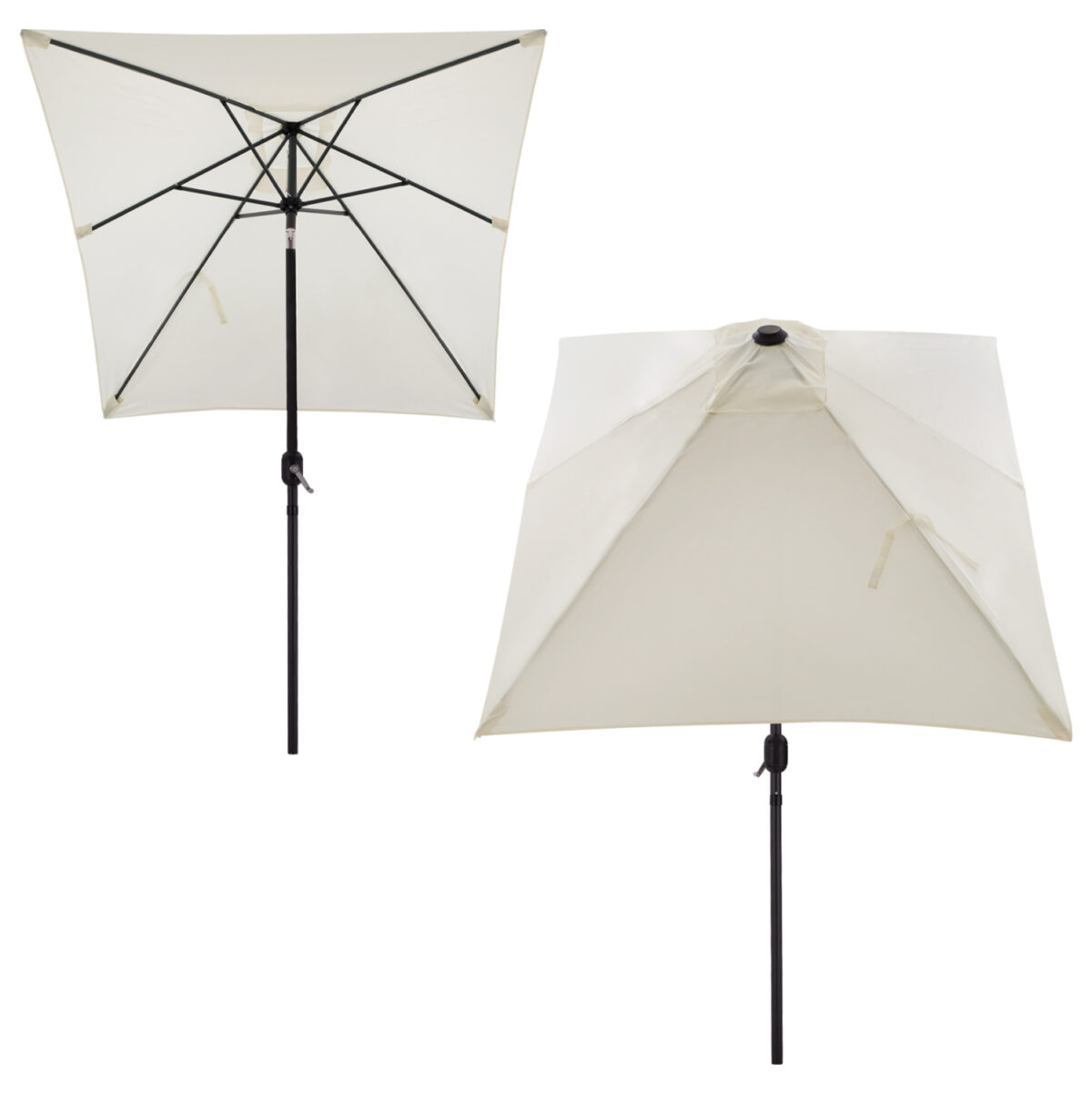 ΟΜΠΡΕΛΑ ΑΛΟΥΜΙΝΙΟΥ CAMBELL HM6029.10 ΟΡΘΟΓΩΝΙΑ ΑΝΑΚΛΙΝΟΜΕΝΗ ΜΠΕΖ ΓΚΡΙ 262x170x253 εκ. - Image 5