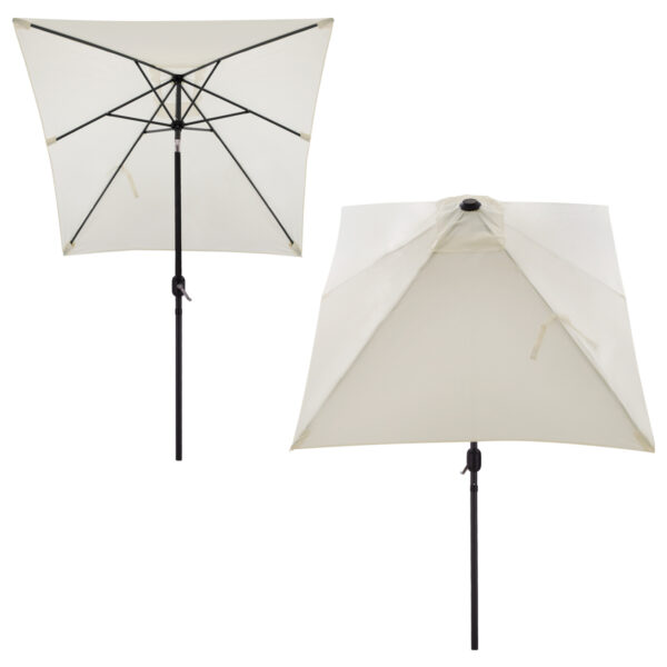 ΟΜΠΡΕΛΑ ΑΛΟΥΜΙΝΙΟΥ CAMBELL HM6029.10 ΟΡΘΟΓΩΝΙΑ ΑΝΑΚΛΙΝΟΜΕΝΗ ΜΠΕΖ ΓΚΡΙ 262x170x253 εκ. - Image 5