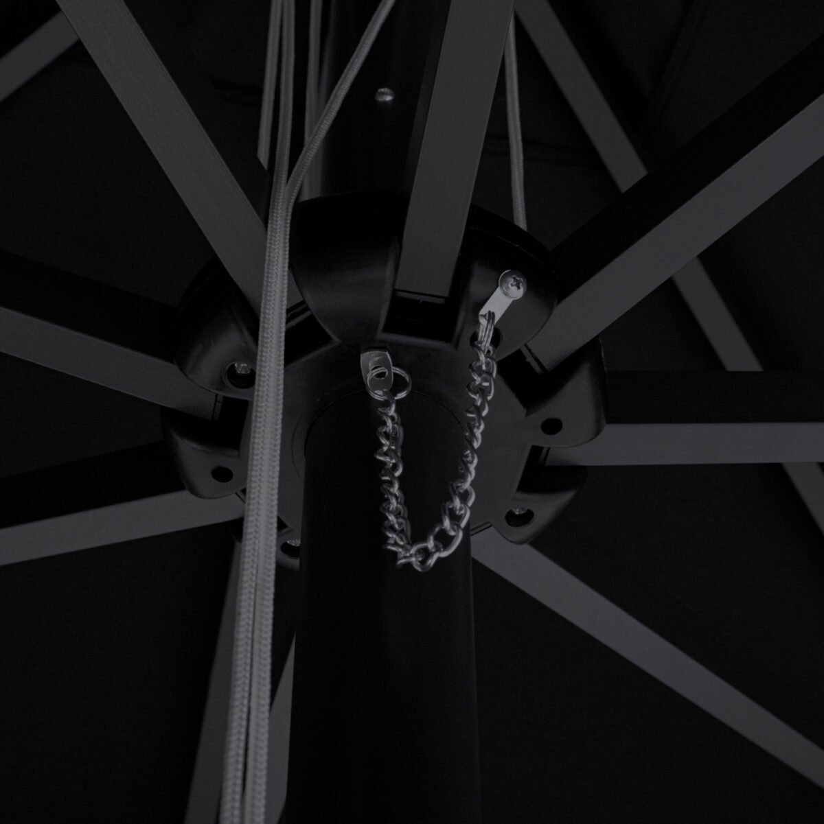 ΟΜΠΡΕΛΑ ΕΠΑΓΓΕΛΜΑΤΙΚΗ 3x3x2,83M ELEAZAR ΑΛΟΥΜΙΝΙΟΥ ΜΕ ΠΑΝΙ ΑΚΡΥΛΙΚΟ ΣΕ ΜΑΥΡΗ ΑΠΟΧΡΩΣΗ HM6026.03 - Image 5