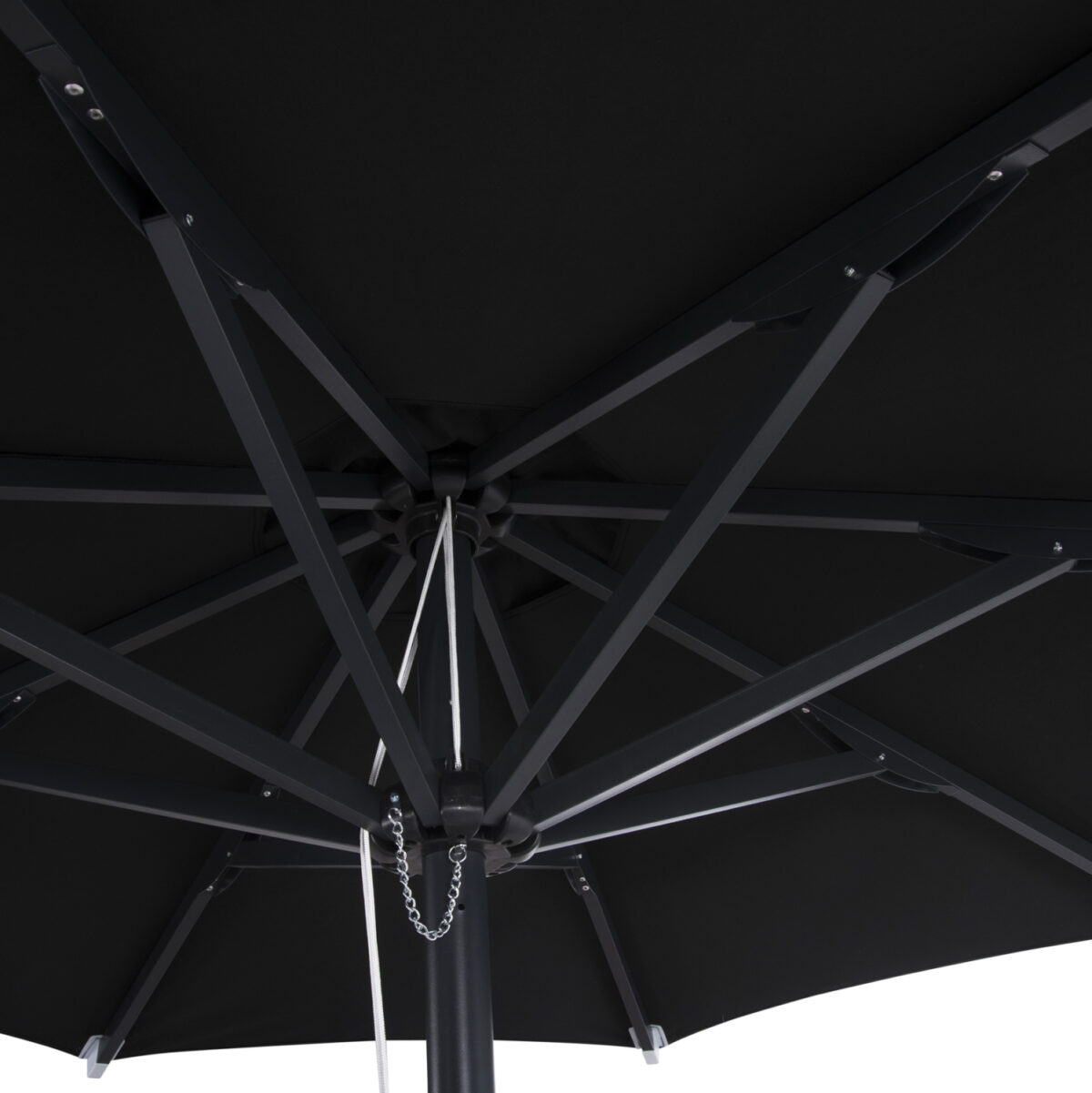 ΟΜΠΡΕΛΑ ΕΠΑΓΓΕΛΜΑΤΙΚΗ ALU Φ2.20μ ΑΛΟΥΜΙΝΙΟΥ ΣΤΡ. ΜΑΥΡΗ ΑΚΡΥΛΙΚΟ ΠΑΝΙ HM6028.03 - Image 3