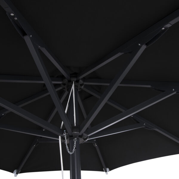 ΟΜΠΡΕΛΑ ΕΠΑΓΓΕΛΜΑΤΙΚΗ ALU Φ2.20μ ΑΛΟΥΜΙΝΙΟΥ ΣΤΡ. ΜΑΥΡΗ ΑΚΡΥΛΙΚΟ ΠΑΝΙ HM6028.03 - Image 3