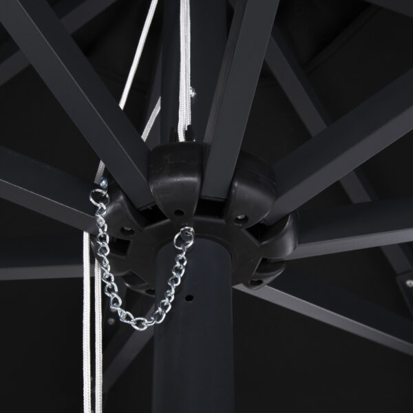 ΟΜΠΡΕΛΑ ΕΠΑΓΓΕΛΜΑΤΙΚΗ ALU Φ2.20μ ΑΛΟΥΜΙΝΙΟΥ ΣΤΡ. ΜΑΥΡΗ ΑΚΡΥΛΙΚΟ ΠΑΝΙ HM6028.03 - Image 5