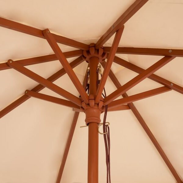 ΟΜΠΡΕΛΑ ΕΠΑΓΓΕΛΜΑΤΙΚΗ WALLER Φ3,00X2,30Y ΜΕ ΞΥΛΙΝΟ ΣΚΕΛΕΤΟ HM6020 ΜΠΕΖ - Image 4