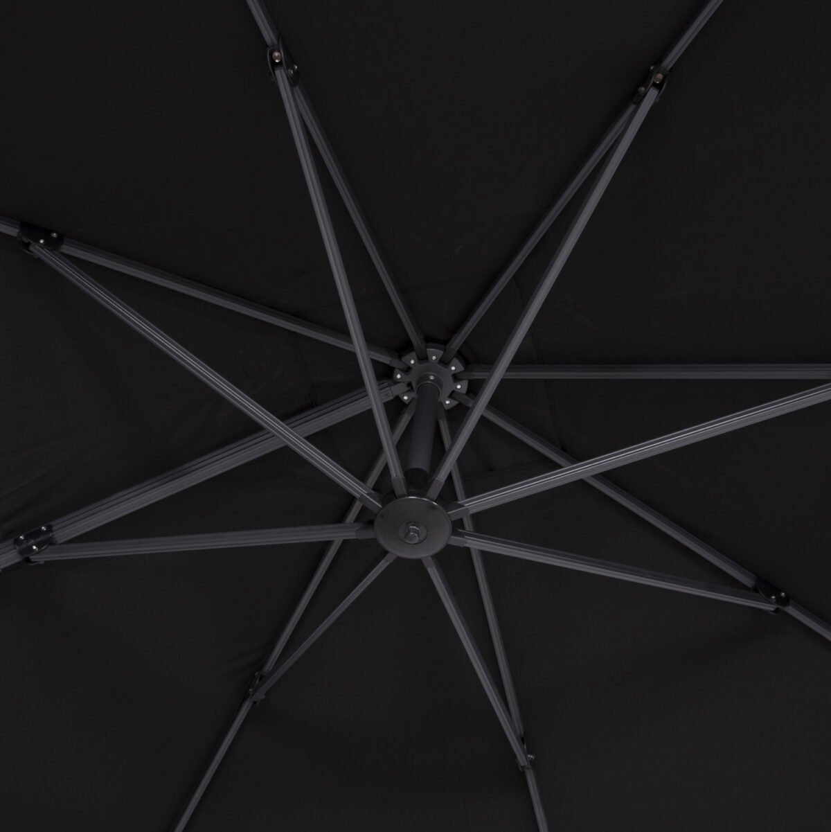 ΟΜΠΡΕΛΑ SHADER HM6025.03 ALU ΕΠΑΓΓΕΛΜΑΤΙΚΗ ΚΡΕΜΑΣΤΗ 3X3 360 ΜΟΙΡΩΝ ME ΜΑΥΡΟ ΑΚΡΥΛΙΚΟ ΠΑΝΙ - Image 6