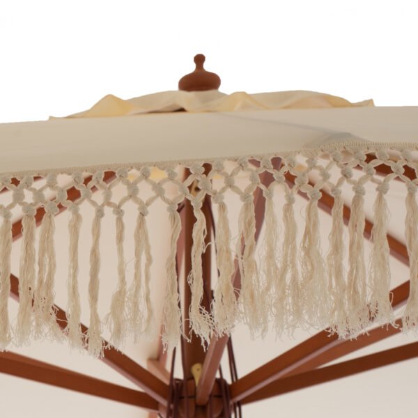 ΟΜΠΡΕΛΑ ΕΠΑΓΓΕΛΜΑΤΙΚΗ WAGNER ΜΑΚΡΑΜΕ ΚΡΟΣΙ ΜΠΕΖ ΜΕ ΞΥΛΙΝΟ ΣΚΕΛΕΤΟ 3X3X2.50Υm HM5778.01 - Image 6