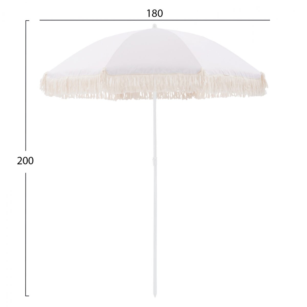 ΟΜΠΡΕΛΑ ΘΑΛΑΣΣΗΣ PACIFICA ΜΕ ΚΡΟΣΙΑ ΜΑΚΡΑΜΕ ΜΠΕΖ ΗΜ5775.01 8 ΑΚΤΙΝΕΣ Φ180Χ200μ. - Image 2