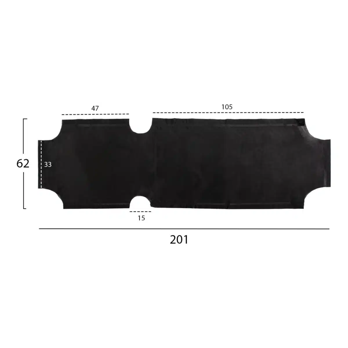 ΠΑΝΙ TEXTILENE 600gr/m2 2X1 ΑΝΤΑΛΛΑΚΤΙΚΟ ΞΑΠΛΩΣΤΡΑΣ HM5072.90 ΜΑΥΡΟ - Image 2