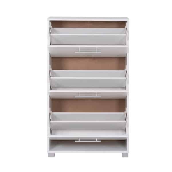 ΠΑΠΟΥΤΣΟΘΗΚΗ DAVINA ΜΕΛΑΜΙΝΗΣ 3ΘΕΣΕΩΝ HM2221.05 ΛΕΥΚΗ 62Χ24Χ110Υ εκ. - Image 4