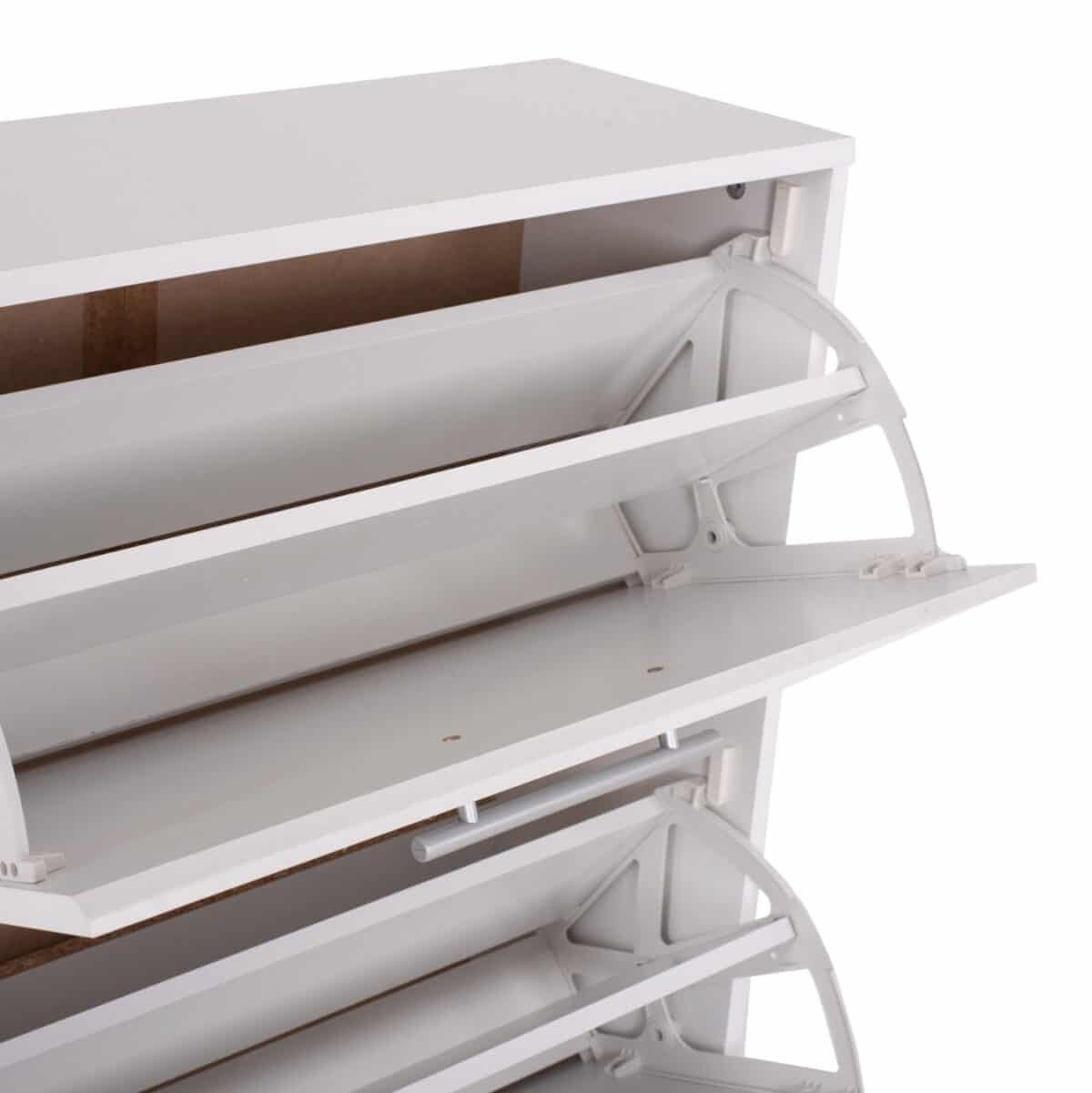 ΠΑΠΟΥΤΣΟΘΗΚΗ DAVINA ΜΕΛΑΜΙΝΗΣ 3ΘΕΣΕΩΝ HM2221.05 ΛΕΥΚΗ 62Χ24Χ110Υ εκ. - Image 5