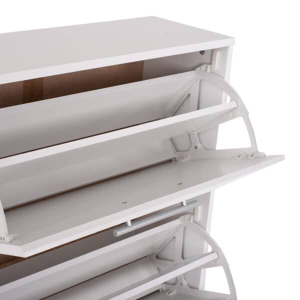 ΠΑΠΟΥΤΣΟΘΗΚΗ DAVINA ΜΕΛΑΜΙΝΗΣ 3ΘΕΣΕΩΝ HM2221.05 ΛΕΥΚΗ 62Χ24Χ110Υ εκ. - Image 5