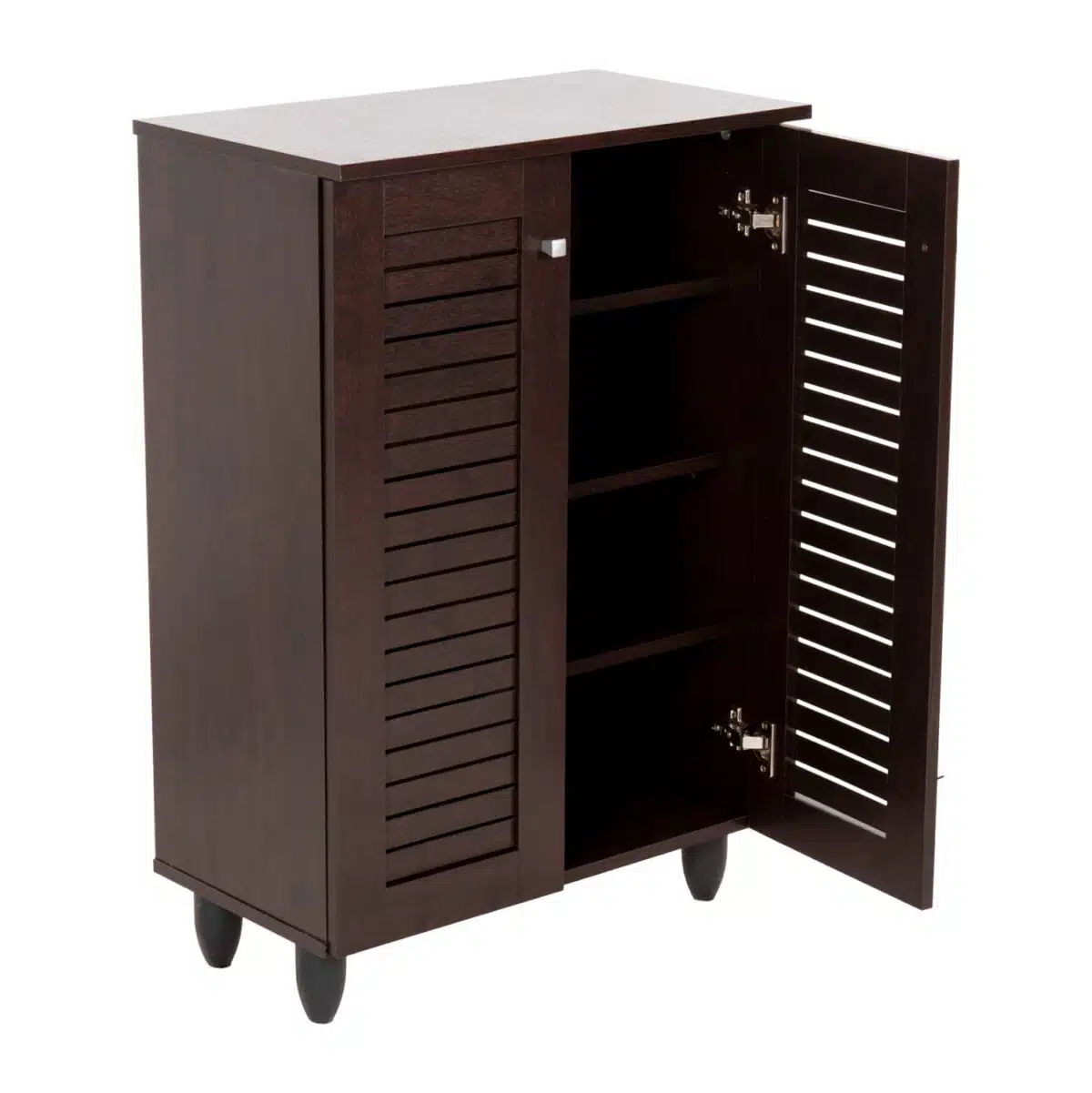 ΠΑΠΟΥΤΣΟΘΗΚΗ-ΝΤΟΥΛΑΠΑ PROLLY HM9608.01 ΜΕΛΑΜΙΝΗ WENGE-2ΠΟΡΤΕΣ-4ΡΑΦΙΑ 60x34x88Υεκ. - Image 5