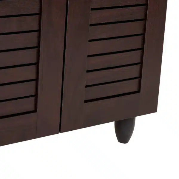 ΠΑΠΟΥΤΣΟΘΗΚΗ-ΝΤΟΥΛΑΠΑ PROLLY HM9608.01 ΜΕΛΑΜΙΝΗ WENGE-2ΠΟΡΤΕΣ-4ΡΑΦΙΑ 60x34x88Υεκ. - Image 9
