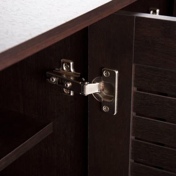 ΠΑΠΟΥΤΣΟΘΗΚΗ-ΝΤΟΥΛΑΠΑ PROLLY HM9609.01 ΜΕΛΑΜΙΝΗ WENGE-3ΠΟΡΤΕΣ-4ΡΑΦΙΑ 87x32x88Υεκ. - Image 6