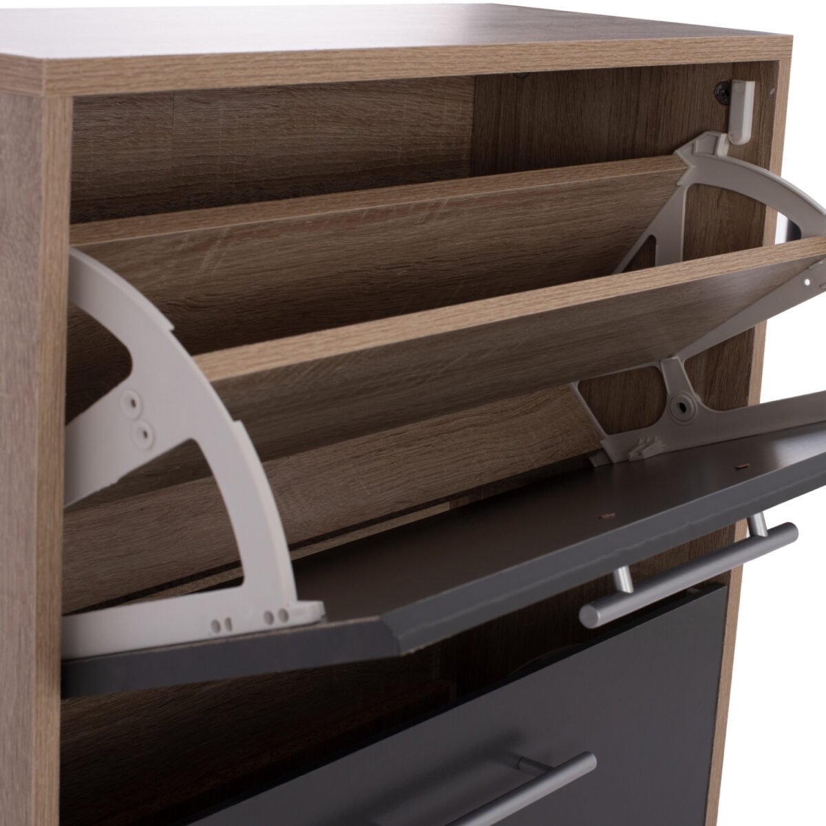 ΠΑΠΟΥΤΣΟΘΗΚΗ ΞΥΛΙΝΗ DAVINA HM2221.04 SONAMA-ΓΚΡΙ 3ΘΕΣΕΩΝ 62Χ24Χ110Υεκ - Image 8