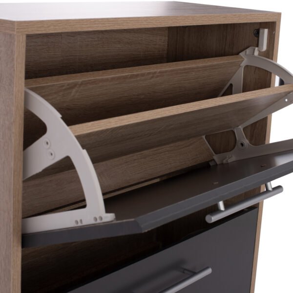 ΠΑΠΟΥΤΣΟΘΗΚΗ ΞΥΛΙΝΗ DAVINA HM2221.04 SONAMA-ΓΚΡΙ 3ΘΕΣΕΩΝ 62Χ24Χ110Υεκ - Image 8