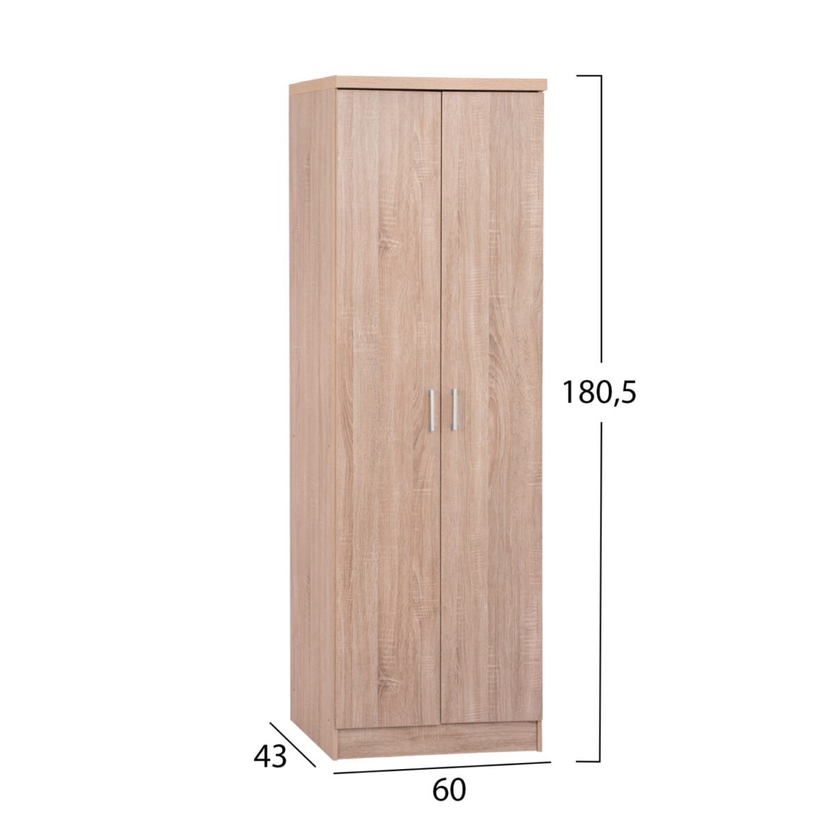 ΠΑΠΟΥΤΣΟΘΗΚΗ ΞΥΛΙΝΗ DAYANNA ΜΕ 6 ΡΑΦΙΑ 60X43X180.5εκ. SONAMA HM2379.02 - Image 2