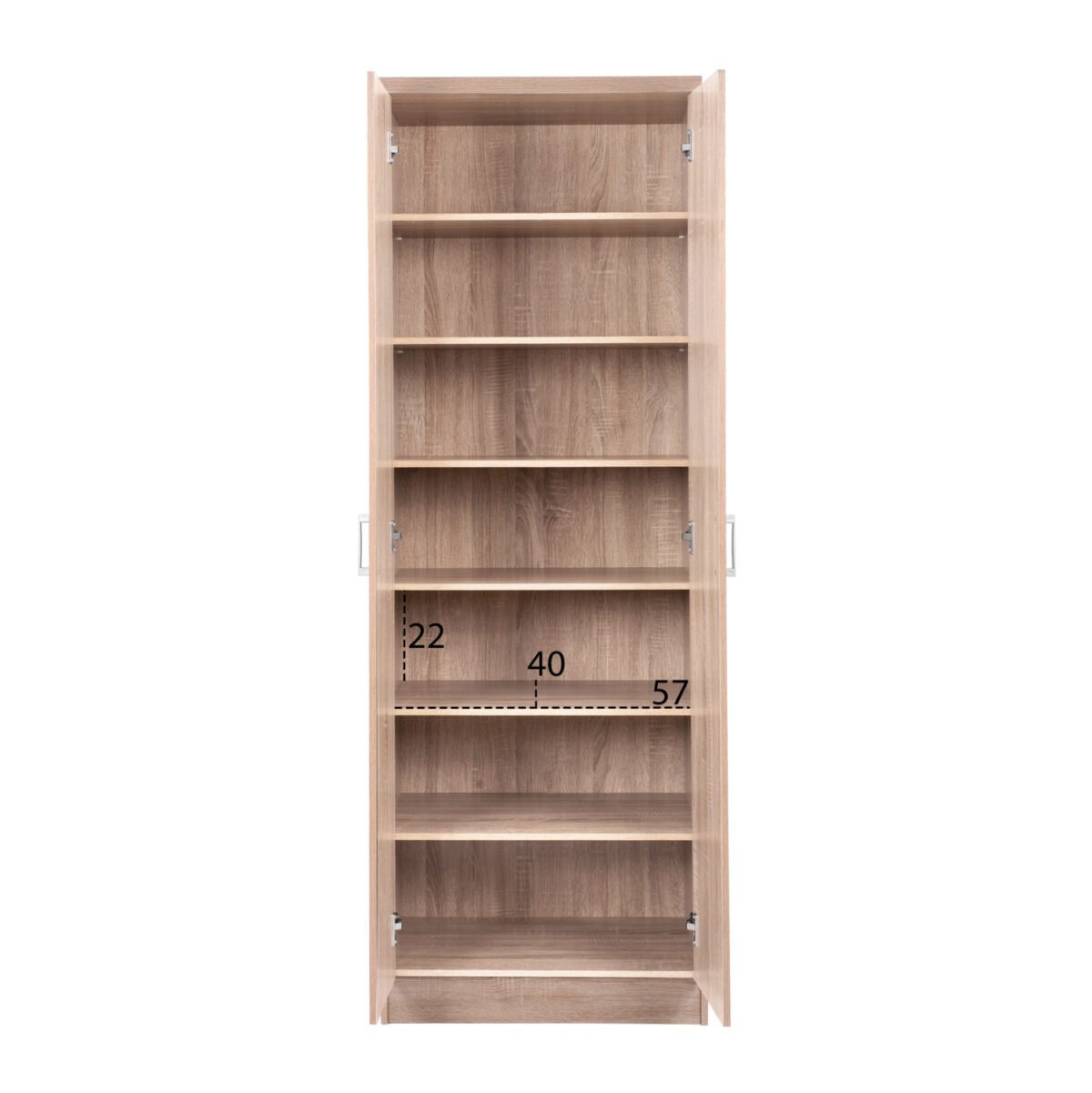 ΠΑΠΟΥΤΣΟΘΗΚΗ ΞΥΛΙΝΗ DAYANNA ΜΕ 6 ΡΑΦΙΑ 60X43X180.5εκ. SONAMA HM2379.02 - Image 3
