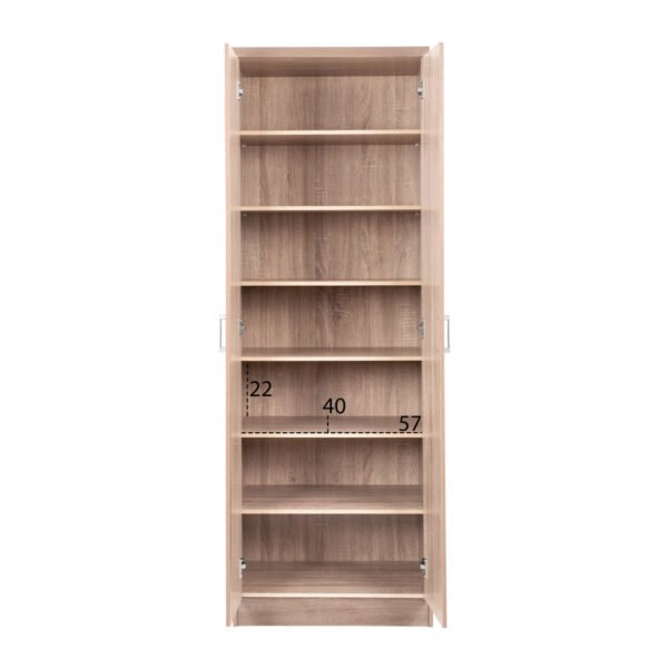 ΠΑΠΟΥΤΣΟΘΗΚΗ ΞΥΛΙΝΗ DAYANNA ΜΕ 6 ΡΑΦΙΑ 60X43X180.5εκ. SONAMA HM2379.02 - Image 3