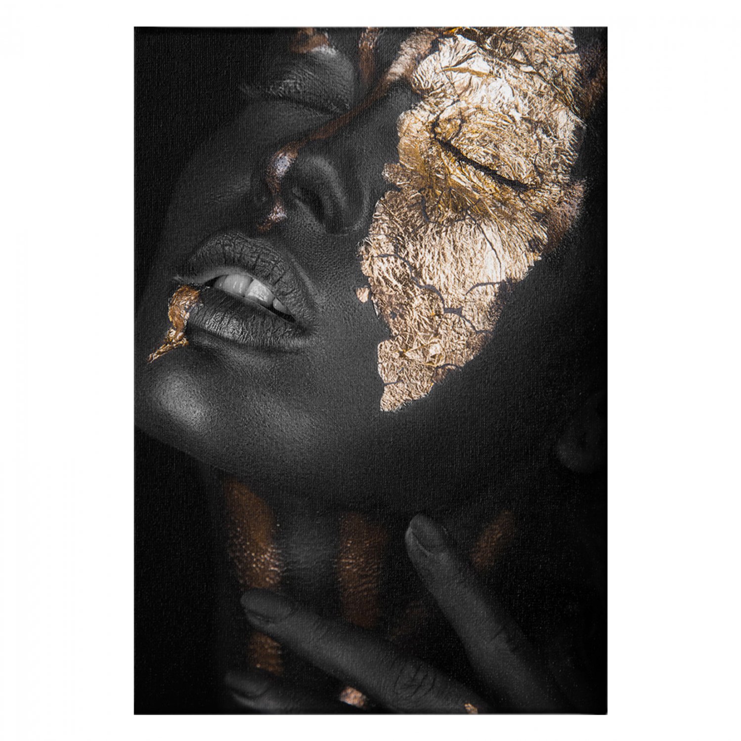 ΠΙΝΑΚΑΣ ΚΑΜΒΑΣ DARK SKINNED GIRL WITH GOLD MAKEUP HM7196.01 50X3X70 εκ. ΠΙΝΑΚΑΣ ΚΑΜΒΑΣ DARK SKINNED GIRL WITH GOLD MAKEUP HM7196.01 50X3X70 εκ.