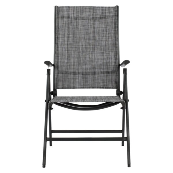 ΠΟΛΥΘΡΟΝΑ ZURI 7ΘΕΣΕΩΝ ΠΤΥΣ/ΝΗ ΜΕΤΑΛΛΙΚΗ ΓΚΡΙ ME ΓΚΡΙ TEXTILENE HM5700.01 55x70x103Y εκ. - Image 3