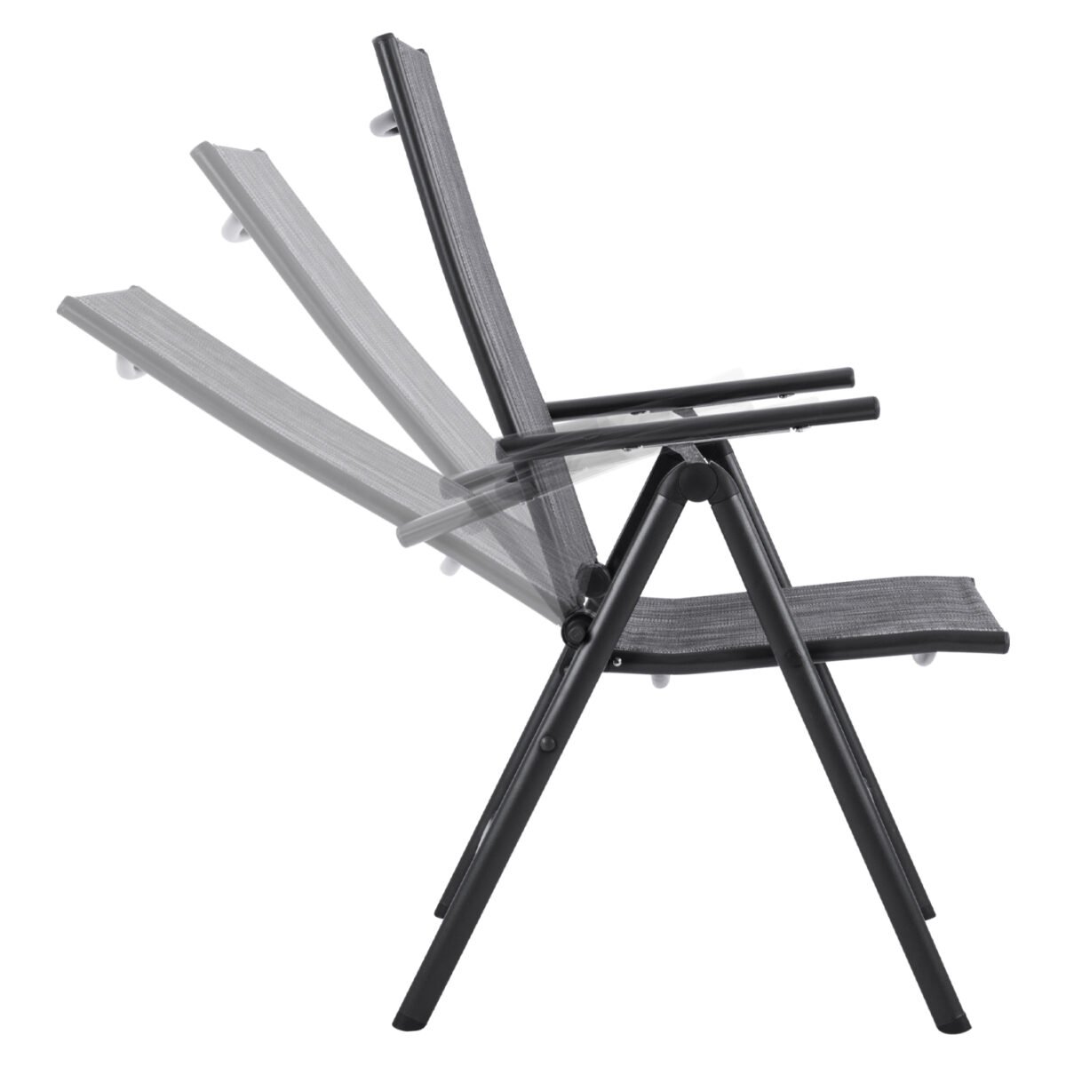 ΠΟΛΥΘΡΟΝΑ ZURI 7ΘΕΣΕΩΝ ΠΤΥΣ/ΝΗ ΜΕΤΑΛΛΙΚΗ ΓΚΡΙ ME ΓΚΡΙ TEXTILENE HM5700.01 55x70x103Y εκ. - Image 4