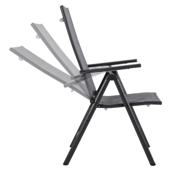 ΠΟΛΥΘΡΟΝΑ ZURI 7ΘΕΣΕΩΝ ΠΤΥΣ/ΝΗ ΜΕΤΑΛΛΙΚΗ ΓΚΡΙ ME ΓΚΡΙ TEXTILENE HM5700.01 55x70x103Y εκ. - Image 4