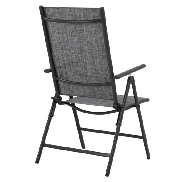 ΠΟΛΥΘΡΟΝΑ ZURI 7ΘΕΣΕΩΝ ΠΤΥΣ/ΝΗ ΜΕΤΑΛΛΙΚΗ ΓΚΡΙ ME ΓΚΡΙ TEXTILENE HM5700.01 55x70x103Y εκ. - Image 5