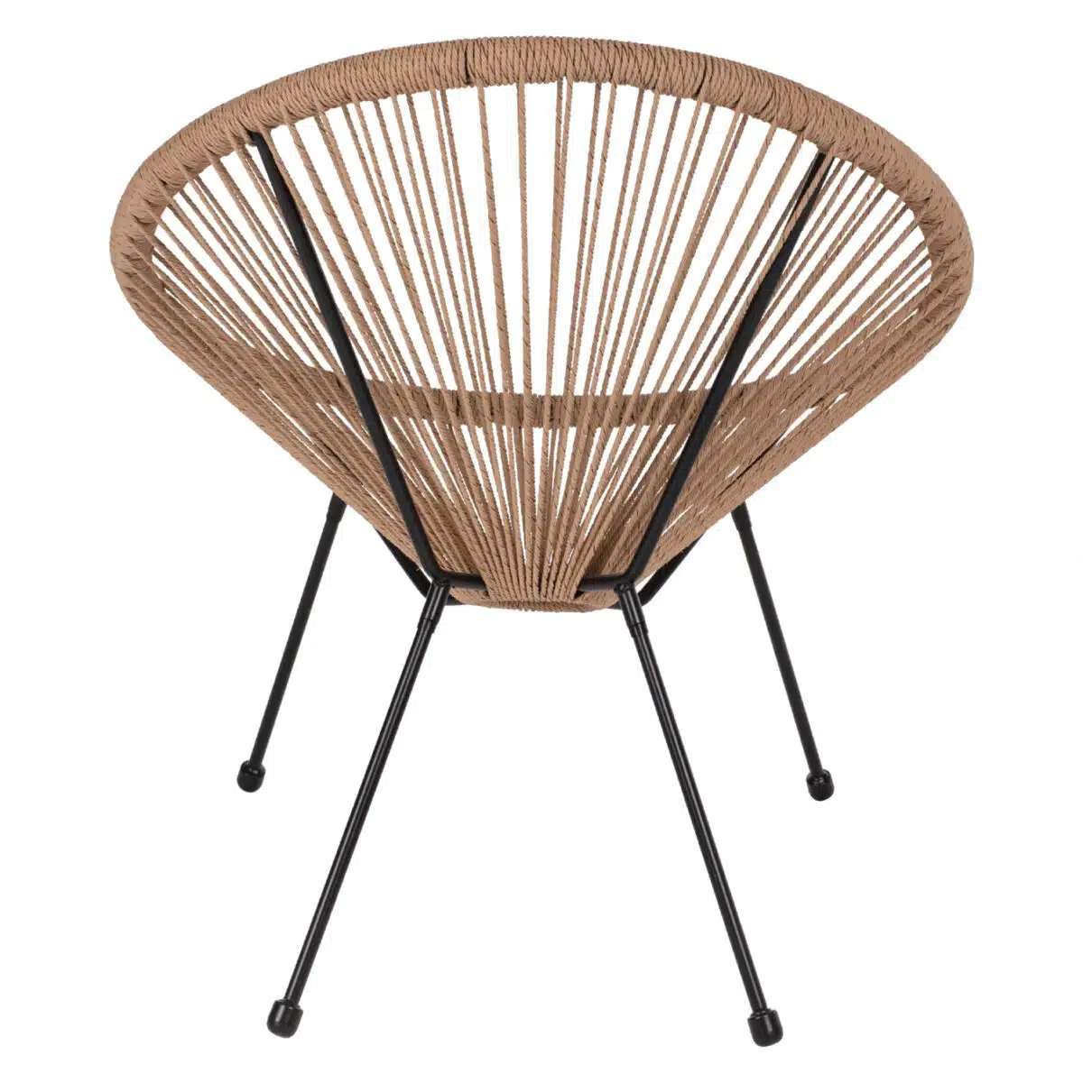 ΠΟΛΥΘΡΟΝΑ ACAPULCO Τ. ΦΩΛΙΑ ΜΕΤΑΛΛΟ ΜΑΥΡΟ ΜΕ TWISTED WICKER HM5871.01 70x73x79 εκ. - Image 6