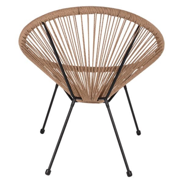 ΠΟΛΥΘΡΟΝΑ ACAPULCO Τ. ΦΩΛΙΑ ΜΕΤΑΛΛΟ ΜΑΥΡΟ ΜΕ TWISTED WICKER HM5871.01 70x73x79 εκ. - Image 6