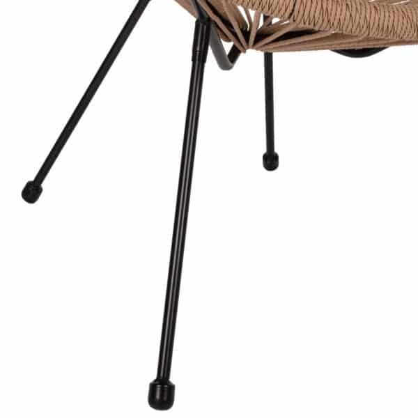 ΠΟΛΥΘΡΟΝΑ ACAPULCO Τ. ΦΩΛΙΑ ΜΕΤΑΛΛΟ ΜΑΥΡΟ ΜΕ TWISTED WICKER HM5871.01 70x73x79 εκ. - Image 7