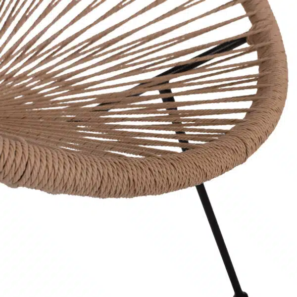 ΠΟΛΥΘΡΟΝΑ ACAPULCO Τ. ΦΩΛΙΑ ΜΕΤΑΛΛΟ ΜΑΥΡΟ ΜΕ TWISTED WICKER HM5871.01 70x73x79 εκ. - Image 10