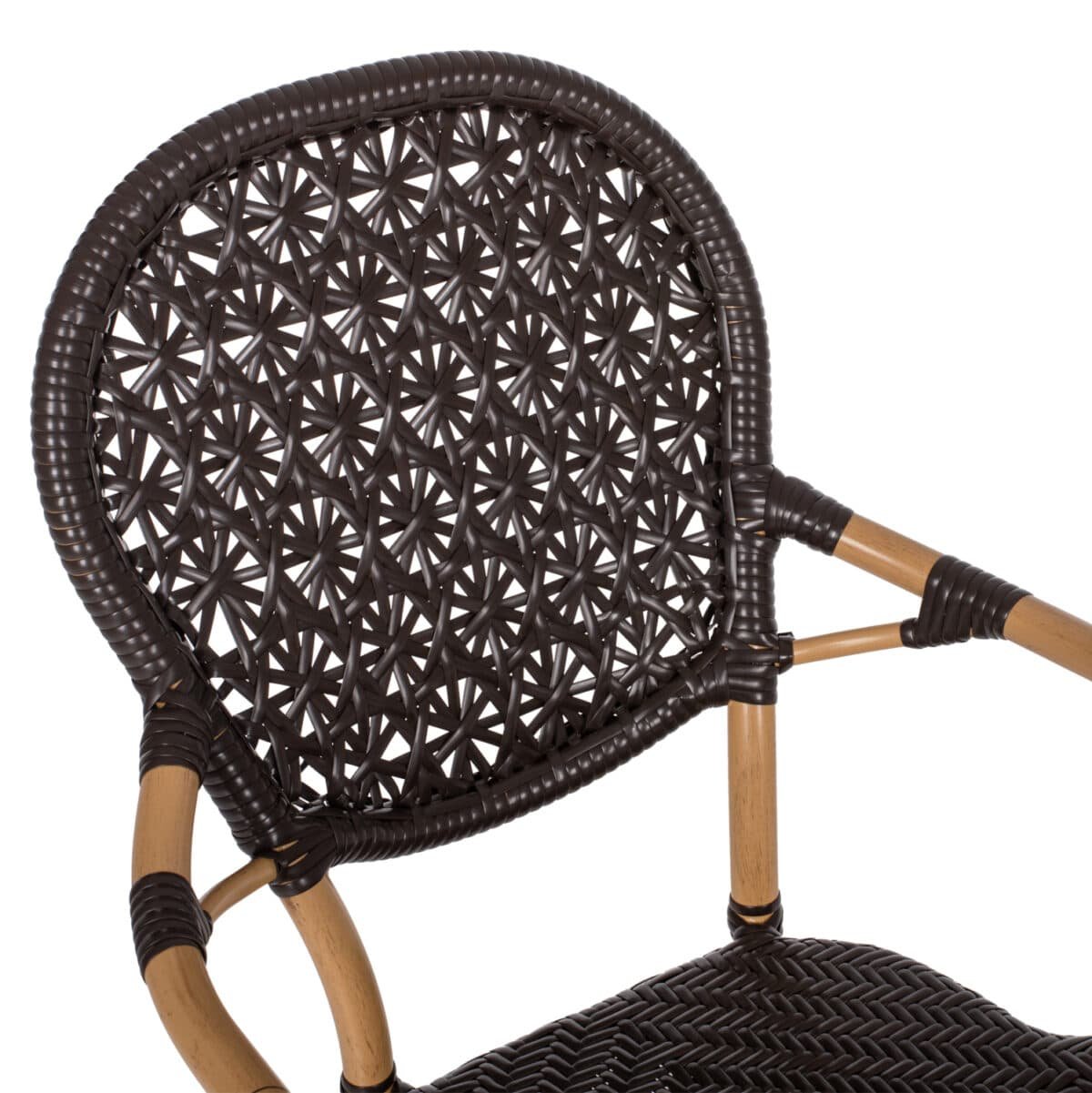 ΠΟΛΥΘΡΟΝΑ ΑΛΟΥΜΙΝΙΟΥ BAMBOO LOOK ΚΑΦΕ ΚΑΙ ΚΑΦΕ PE RATTAN HM5926.01 56x62x95Yεκ. - Image 8