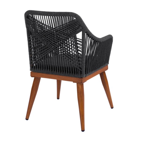 ΠΟΛΥΘΡΟΝΑ ΑΛΟΥΜΙΝΙΟΥ MYRTIA ΜΕ ΣΧΟΙΝΙ ΓΚΡΙ ΚΑΙ ΚΑΡΥΔΙ ΠΟΔΙΑ HM5549.01 62x63x90Ycm - Image 5