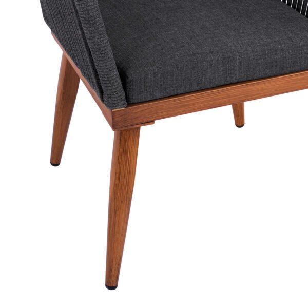 ΠΟΛΥΘΡΟΝΑ ΑΛΟΥΜΙΝΙΟΥ MYRTIA ΜΕ ΣΧΟΙΝΙ ΓΚΡΙ ΚΑΙ ΚΑΡΥΔΙ ΠΟΔΙΑ HM5549.01 62x63x90Ycm - Image 7