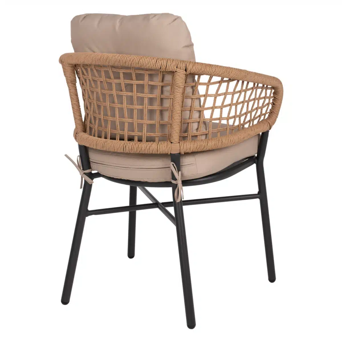 ΠΟΛΥΘΡΟΝΑ ΑΛΟΥΜΙΝΙΟΥ DARK GREY ΕΠΑΓΓΕΛΜ. RATTAN ΜΑΞΙΛΑΡΙ ΜΠΕΖ HM5863.01 60x56x84 εκ. - Image 5