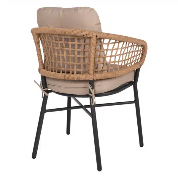 ΠΟΛΥΘΡΟΝΑ ΑΛΟΥΜΙΝΙΟΥ DARK GREY ΕΠΑΓΓΕΛΜ. RATTAN ΜΑΞΙΛΑΡΙ ΜΠΕΖ HM5863.01 60x56x84 εκ. - Image 5