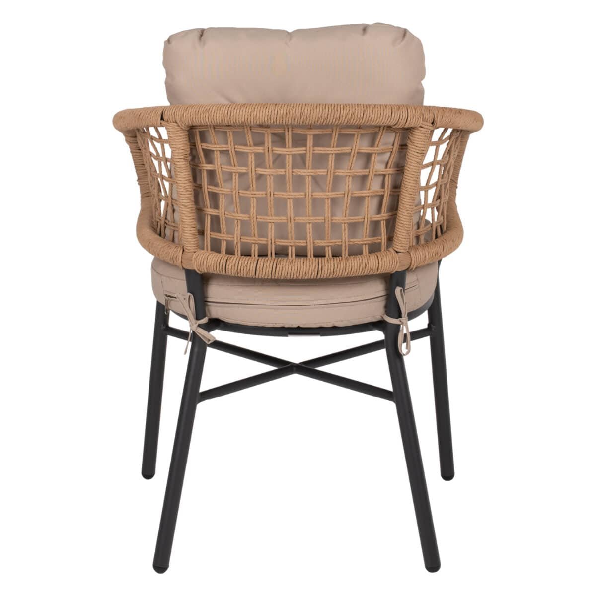 ΠΟΛΥΘΡΟΝΑ ΑΛΟΥΜΙΝΙΟΥ DARK GREY ΕΠΑΓΓΕΛΜ. RATTAN ΜΑΞΙΛΑΡΙ ΜΠΕΖ HM5863.01 60x56x84 εκ. - Image 6