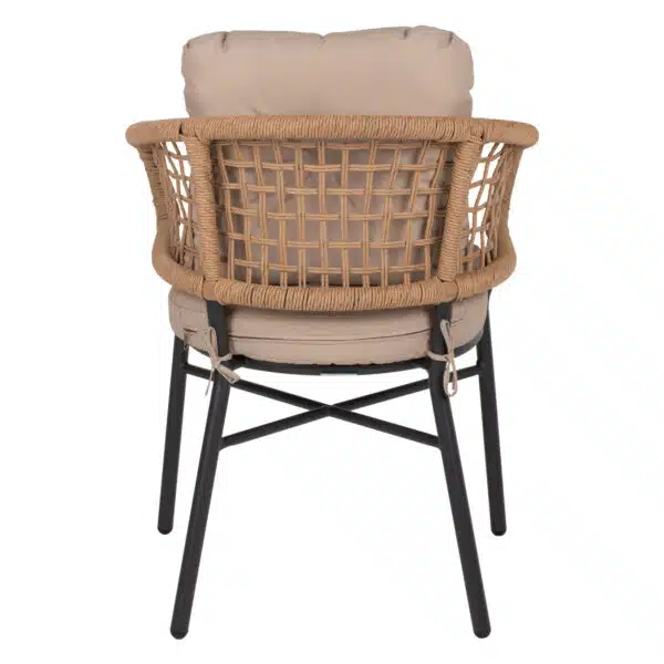 ΠΟΛΥΘΡΟΝΑ ΑΛΟΥΜΙΝΙΟΥ DARK GREY ΕΠΑΓΓΕΛΜ. RATTAN ΜΑΞΙΛΑΡΙ ΜΠΕΖ HM5863.01 60x56x84 εκ. - Image 6