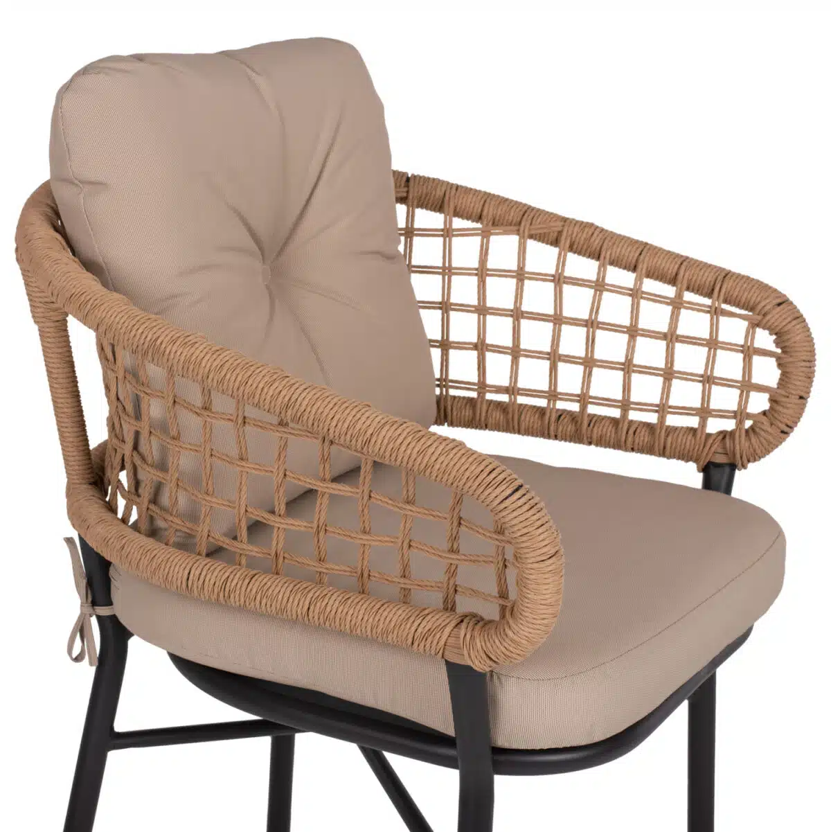 ΠΟΛΥΘΡΟΝΑ ΑΛΟΥΜΙΝΙΟΥ DARK GREY ΕΠΑΓΓΕΛΜ. RATTAN ΜΑΞΙΛΑΡΙ ΜΠΕΖ HM5863.01 60x56x84 εκ. - Image 8