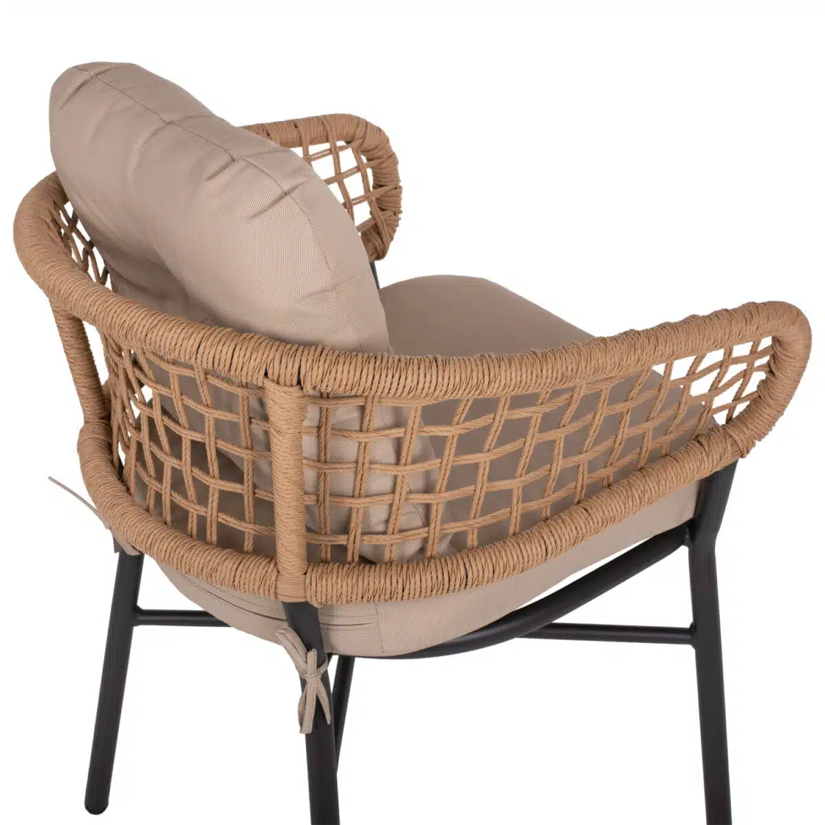 ΠΟΛΥΘΡΟΝΑ ΑΛΟΥΜΙΝΙΟΥ DARK GREY ΕΠΑΓΓΕΛΜ. RATTAN ΜΑΞΙΛΑΡΙ ΜΠΕΖ HM5863.01 60x56x84 εκ. - Image 9